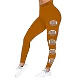 Damen-Yogahose, Trainingsanzug, Lauf-Leggings, Fitnessstudio, schmale Passform, Blumenmuster, bedruckte Hose, Yogahose, hohe Länge für Frauen, hohe Taille, coffee, S