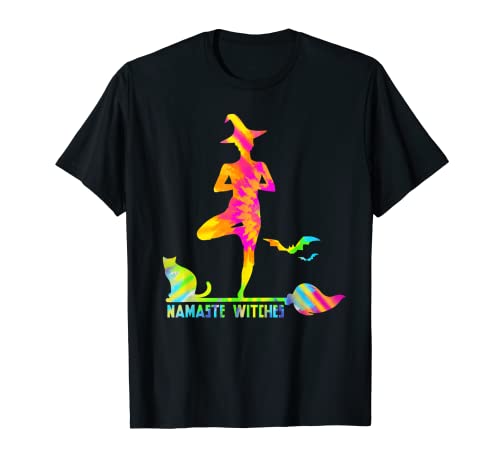 Divertido Yoga Halloween Cita - Namaste Brujas - Humor Vacaciones Camiseta