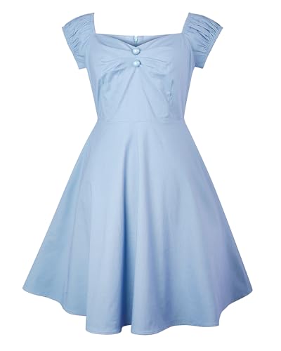 Image of YARN & INK Retro Swing Dresses for Women 1950s Vintage Rockabilly Clothes Pinup Clothing Cocktail Party Dress