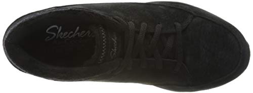Skechers Seager, Sneaker Donna, Black Suede, 35.5