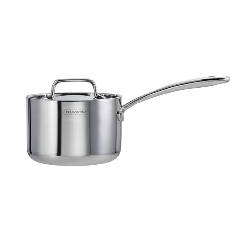 Tramontina Utsava Tri-Ply Clad Stainless Steel 2.2-Quart Sauce Pan with Lid and Ceramic Non Stick Interior, Induction-Ready Small Saucepan by Tramontina - Image 6