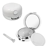 QIYUDA 2 Pcs Lip Balm Jars Container, Lip Makeup Applicator Lip Gloss Empty Sample Jars Case Box with Mirror and Silicone Lip Brush