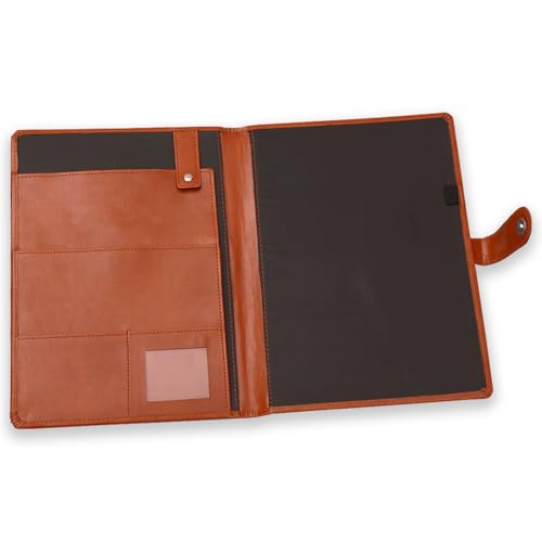 Image of COI Brown Faux Leather File and Folder for Certificate and Document for Student Portfolio