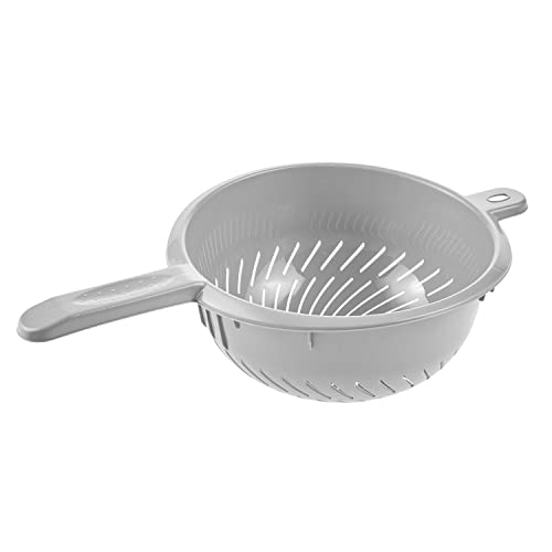 keeeper Passoire avec Manche, Plastique sans BPA, Ø 24 x 11 cm, Fabio, Nordic Grey