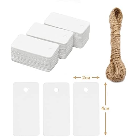 Box.it.pack.it Etiquetas de Regalo de Papel Kraft con Cuerda Cover