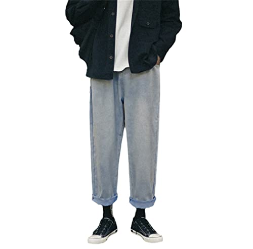 Jean large homme bleu marine au style rétro et coupe ample streetwear