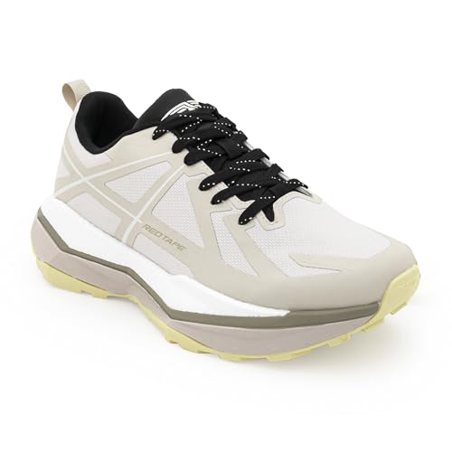 Image of Red Tape Men's Sneakers Off White Olive Mesh TPU Round Toe Lace-Up