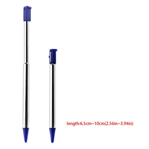 Image of Metal Short Adjustable Styluses Pens for 3DS DS Extendable Stylus Touch Pen Replacement (Metal Blue)