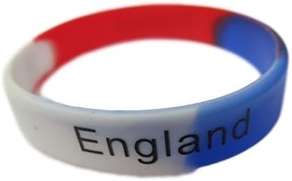 Fat-catz-copy-catz Unisex World Cup Euro's Country Patriotic Team Silicone Bands Bracelets: England Three Lions, Brazil & Italy