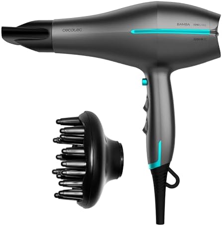 Cecotec Secador de Pelo Iónico Bamba IoniCare 5300 Maxi Aura Blac...