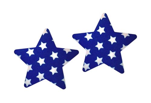 Image of USA Patriotic Pasties Pack - 3 Pairs Fun Nipple Covers for Parties, Concerts, American Flag, Disposable Multicolor