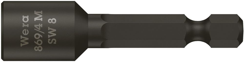 Zestaw końcówek wymiennych klucza nasadowego 1/4" z magnesem, 8-cz. Wera