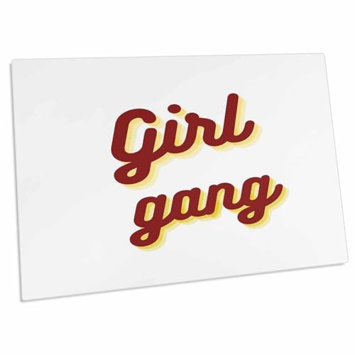 Alfombrilla de escritorio 3dRose Simple Text Girl Gang 23x16 in miniatura 1