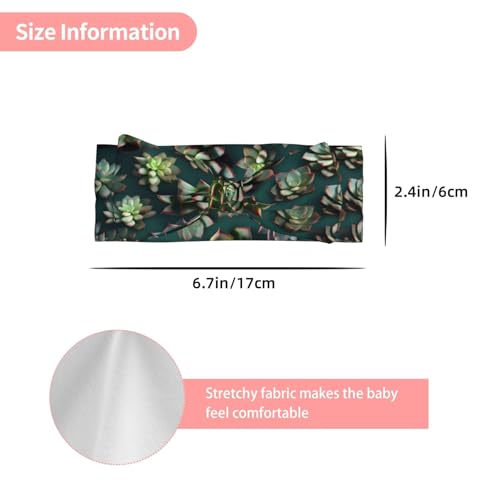 Many succulents Baby Bow Headband. Comfortable baby headband, suitable for daily wear and photo props.3