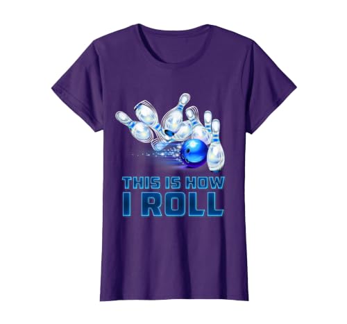 This is How I Roll Bowling T-Shirt, Women, Purple, 3X-Large