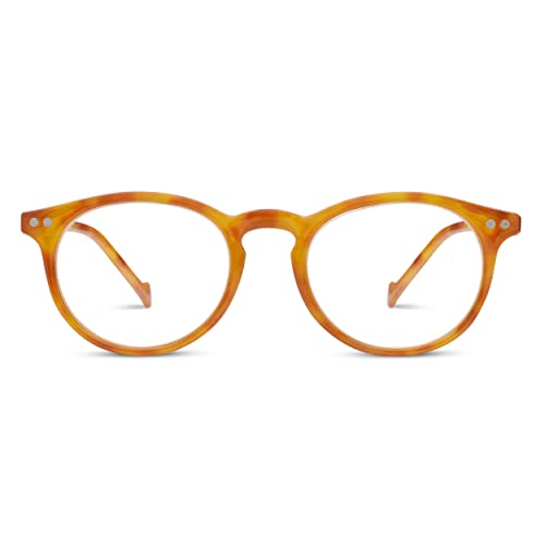 Peepers By Peeperspecs Brain Trust Round Reading Glasses, Honey Tortoise, 47 + 2.5 #TOP25
