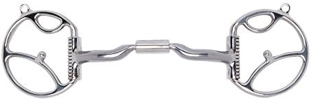 Myler Bits Western Dee with Two Hooks and Sweet Iron Low Port Comfort Snaffle MB 04 Bit Stainlesssteel 5