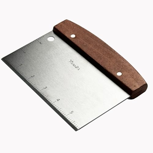 Multipurpose Bench Scraper Kitchen Utensil for Flat Top Griddle Dough Scraper Cutter for Bread and Pizza Cutter - Stainless Steel Metal Griddle Scraper Chopper