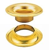 Stimpson 0GNWB1440 Sheet Metal Grommet and Neck Washer Brass Durable, Reliable, Heavy-Duty #0 Set (1,440 Sets)
