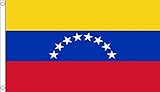 Enganches : Ojales metálicos AZ FLAG Bandera de Venezuela SIN Escudo 150x90cm - Bandera VENEZUELANA SIN Armas 90 x 150 cm