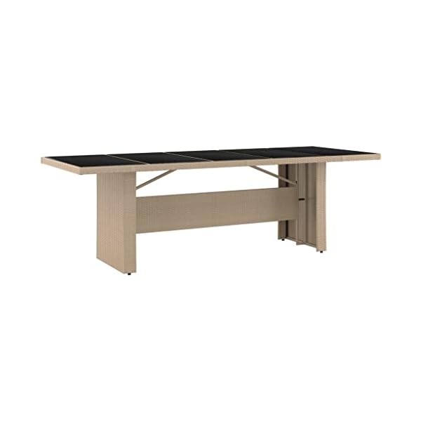 Garten-Essgruppe Polyrattan Beige 11-teilig