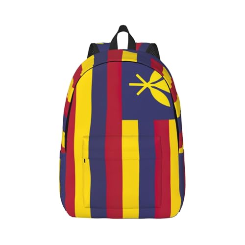 Mochila de mano para mujer con bandera de Hawái maleta de cabina portatil