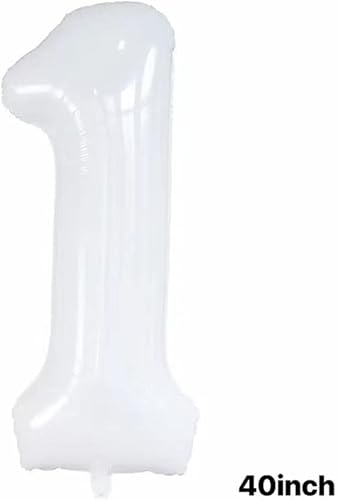 Miniatura 2 de Juego de globos de margarita número 1 de 40 pulgadas, globos de cumpleaños para niños y Aldult, globos de aluminio de helio, decoraciones de fiesta