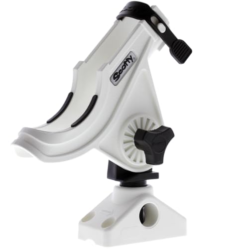 Scotty Baitcaster support canne blanc pour sécuriser votre matériel de pêche en bateau