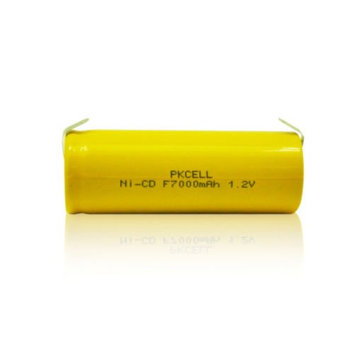 Pkcell F Battery 7000Mah Nicd Rechargeable Battery 1.2V Flat Top (4Pc With Tab) #TOP1