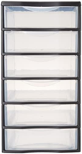 Sundis Orgamix Unit with Stop System Drawer and Ercgonomic Handle, Black, A4 / 6
