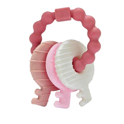 YAPROMO Baby Teething Keys - Soft Silicone Keys Teether, Cute Che...