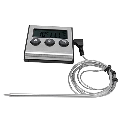 Digital Meat Thermometer with Folding Probe, Timer Alarm, and Food Temperature Meter for Accurate Cooking in The Kitchen – Must-Have Kitchen Gadget Digital Meat Thermometer with Folding Probe, Timer Alarm, and Food Temperature Meter for Accurate Cooking in The Kitchen – Must-Have Kitchen Gadget