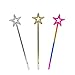 acdokuk 3 bacchette a forma di stella di fata, bacchette a forma di stella, bacchette magiche per compleanni, feste, Natale, travestimenti in maschera, regalo per ragazze (argento, oro, colore)