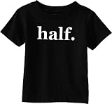 Custom Kingdom Baby Half. 6 Months Old Birthday Shirt for Half Birthday 1/2 Year Old T-Shirt (6 Months, Black)
