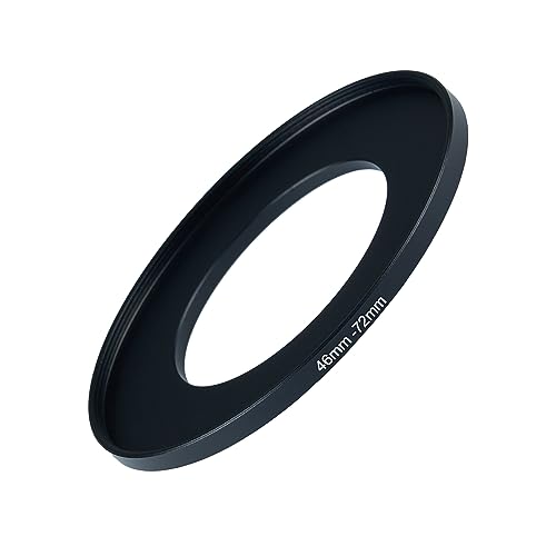 Image of 46mm to 72mm Step Up Ring Filter Adapter Black Metal Step up Adapter Rings Compatible with All Brand UV CPL ND Camera Lens Filter Step Down Ring (46mm-72mm)