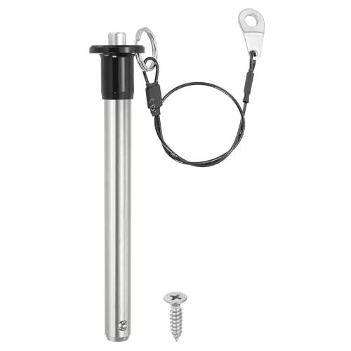 Pasador de liberación rápida de 12 mm y 100 mm en acero inoxidable con cable