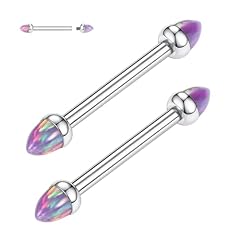 Styele3:Purple Opal,1 Pair,Silver
