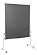Legamaster Economy Moderationswand - grau - 150x120 cm - doppelseitig, mit Filz bezogenes Pinboard - einsetzbar als Trennwand - inkl. 4 feststellbaren Rollen