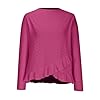 3/4 Sleeve t Shirts for Women Long Sleeve Eyelet T... #4