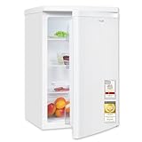 Exquisit Vollraumkühlschrank | 127 l Nutzinhalt, Energieklasse E, 39 dB(A) | kompakte Bauform, LED-Innenbeleuchtung, manuelle Temperaturregelung, Glasablagen, Gemüseschublade | KS516-V-040E weiss