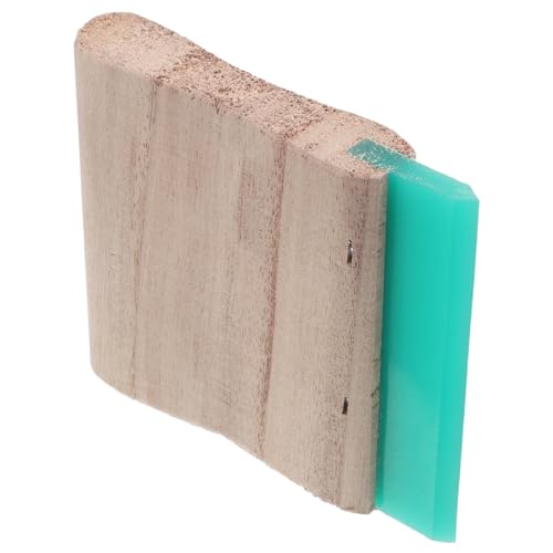 Healvian Raspador de Serigrafía con Mango de Madera Escobilla de Goma de 75 Durómetros Tamaño 35X7 CM Herramienta para Impresión Textil y Manualidades Suministros para Serigrafía y
