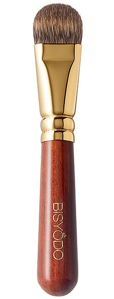BISYODO Short Series Eye Shadow Brush - Round Flat Type, Brown