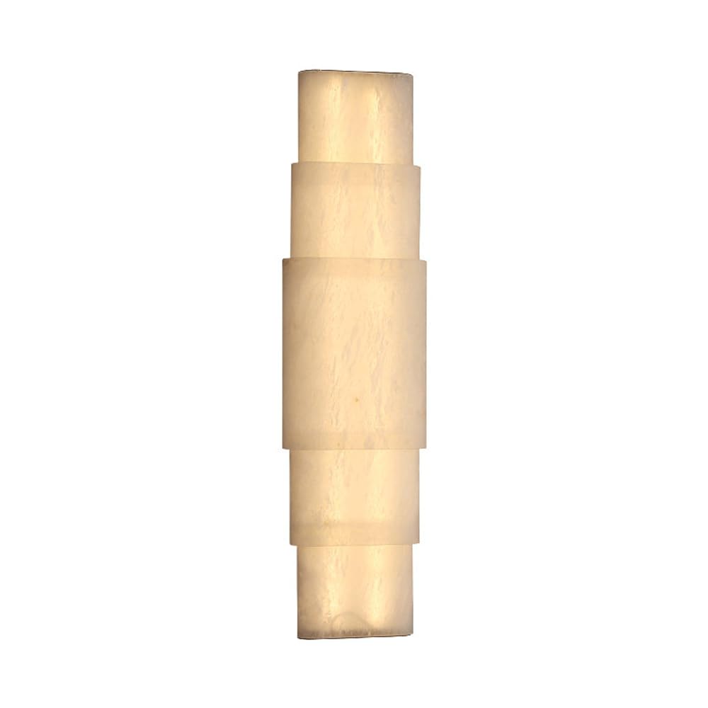 HUAYUSEDF Alabaster Wall Sconces 24.41 Art Vanity Lights for Bathroom Natural Marble Stone Indoor Sconce Lamp Large 20W Modern Hardwired for Home Bedroom Porch Stairway