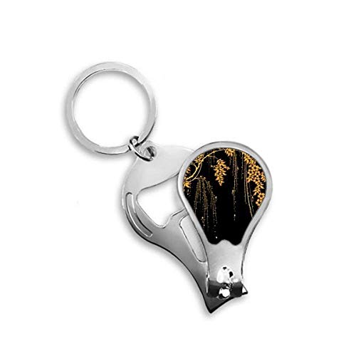 Coupe-ongles motif japonais fleur jaune pour couper les ongles courts
