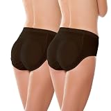Bubbles Bodywear Insta-Booty Padded Panty Set in Black - 2 Pocket-Panties, Thin Foam Booty Pads, Thick Foam Booty Pads + a Lingerie Wash Bag (Large)