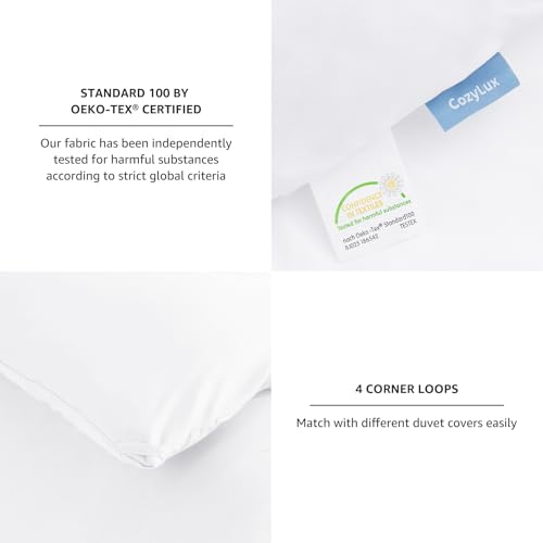CozyLux King Size Comforter Set White, 3 Pieces Lightweight Down Alternative Quilted Bedding Sets, Gray All Season Soft Breathable Solid Comforter with 2 Pillowcases, Luxury Bed Set Gift for Home by CozyLux - Image 5