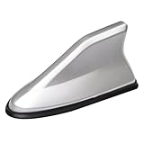 1. Pour Audi S8 2007-2017 Antenne Aileron de Requin pour Audi S8 2007-2017, Imperméable Décorer Voiture Signal Plus Fort des Ailerons Requin sans Fil,Silver