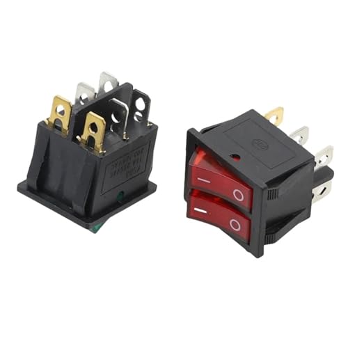 Interruptor para barco KCD8 de 6 pines doble para paneles y consolas náuticas 4