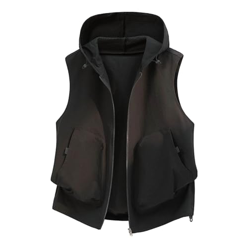 Sweat-shirt à capuche sans manches homme en coton ample - 6