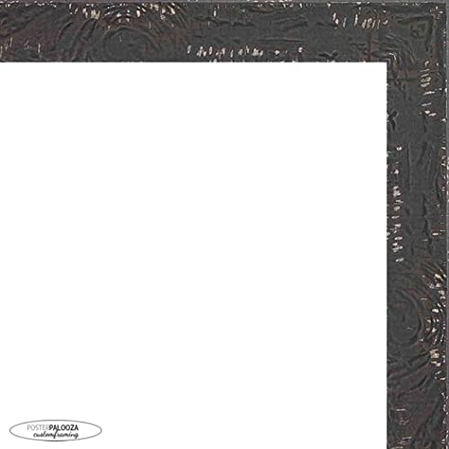 Poster Palooza 26X36 Shabby Chic/Farmhouse Black Wood Picture Frame - Uv Acrylic, Foam Board Backing, & Hanging Hardware 26" X 36" #TOP1